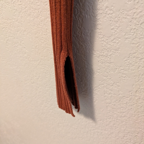 Adam Lippes Rust Long Sleeve Dress - Picture 4 of 5